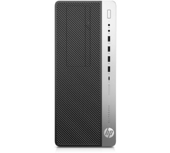 كمبيوتر HP EliteDesk 800 G3 Tower – بمعالج Intel Core i5-7500، وقرص صلب 500 جيجابايت، وذاكرة رام 8 جيجابايت، ونظام تشغيل Windows 10 Pro، باللون الأسود.