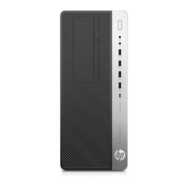 كمبيوتر HP EliteDesk 800 G3 Tower – بمعالج Intel Core i5-7500، وقرص صلب 500 جيجابايت، وذاكرة رام 8 جيجابايت، ونظام تشغيل Windows 10 Pro، باللون الأسود.