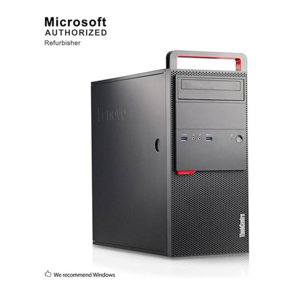 كمبيوتر مكتبي Lenovo ThinkCentre M900 Tower، بمعالج Intel Quad Core i5-6500 يصل إلى 3.6 جيجاهرتز، وذاكرة رام 8 جيجابايت DDR4، ومحرك أقراص DVD، ودعم WiFi وBluetooth 4.0.