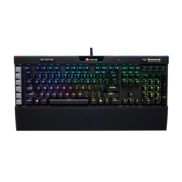 كورسير K95 RGB PLATINUM لوحة مفاتيح ميكانيكية للألعاب – مزودة بمفاتيح CHERRY MX Brown، باللون الأسود، مع إضاءة RGB قابلة للتخصيص