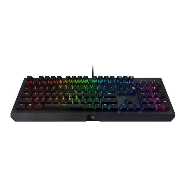 ⁦ريزر BlackWidow X Chroma Gunmetal Edition – لوحة مفاتيح ميكانيكية سلكية للألعاب، مزودة بإضاءة RGB وتصميم إرجونومي لراحة إضافية، تأتي بلون Gunmetal Grey الأنيق⁩ - الصورة ⁦2⁩