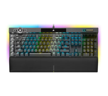 كورسير K100 RGB لوحة مفاتيح ميكانيكية-بصرية للألعاب – مزودة بمفاتيح CORSAIR OPX، باللون الأسود، مع إضاءة RGB قابلة للتخصيص