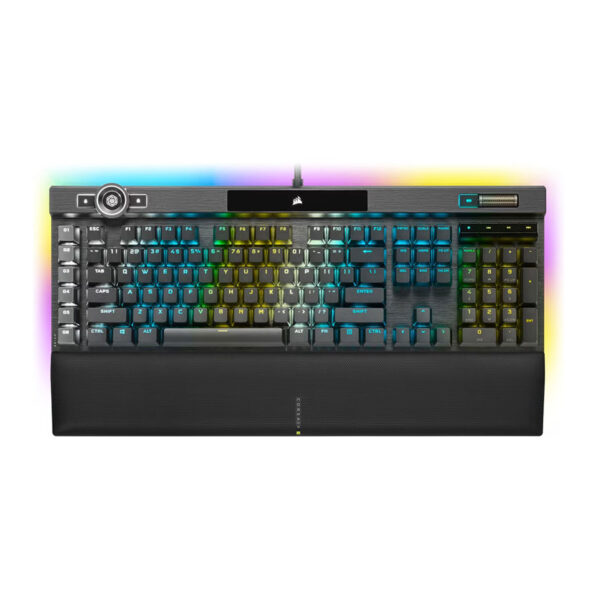 كورسير K100 RGB لوحة مفاتيح ميكانيكية-بصرية للألعاب – مزودة بمفاتيح CORSAIR OPX، باللون الأسود، مع إضاءة RGB قابلة للتخصيص