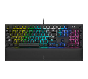 كورسير K60 RGB PRO SE لوحة مفاتيح ميكانيكية للألعاب – مزودة بمفاتيح CHERRY MV الميكانيكية بنسبة 100%، مع إضاءة RGB قابلة للتخصيص، باللون الأسود.