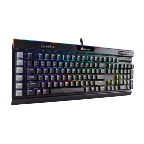 ⁦كورسير K95 RGB PLATINUM لوحة مفاتيح ميكانيكية للألعاب – مزودة بمفاتيح CHERRY MX Brown، باللون الأسود، مع إضاءة RGB قابلة للتخصيص⁩ - الصورة ⁦5⁩