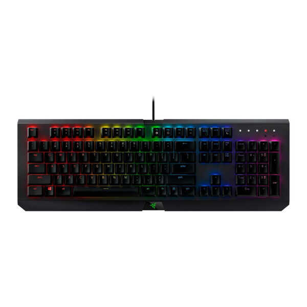 ريزر BlackWidow X Chroma Gunmetal Edition – لوحة مفاتيح ميكانيكية سلكية للألعاب، مزودة بإضاءة RGB وتصميم إرجونومي لراحة إضافية، تأتي بلون Gunmetal Grey الأنيق