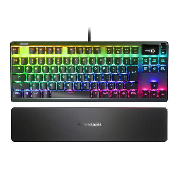 ستيل سيريس Apex 7 TKL Gaming Keyboard – لوحة مفاتيح ألعاب بدون مفاتيح رقمية (Tenkeyless)، مزودة بمفاتيح Red Switch، مع شاشة OLED مدمجة