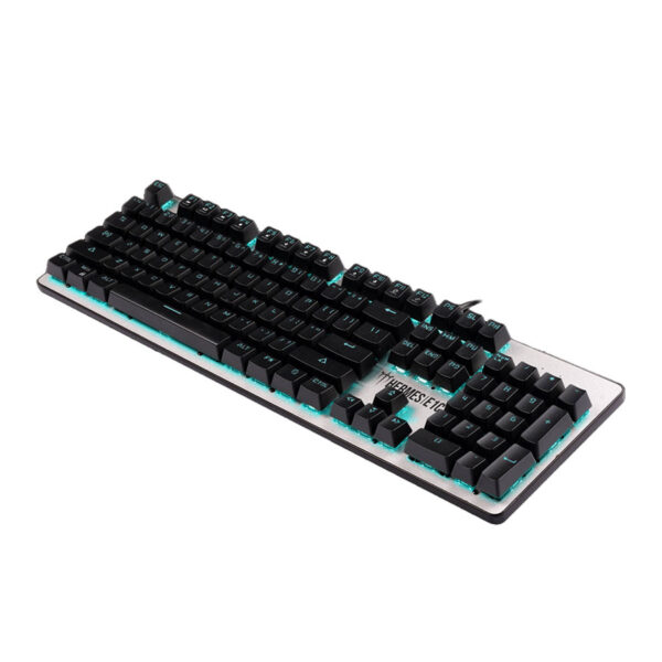 ⁦هيرميس E1C Multi-Color Mem-chanical Gaming Keyboard – لوحة مفاتيح ألعاب Mem-chanical بإضاءة متعددة الألوان، مصممة لتوفير أداء عالي واستجابة سريعة للألعاب⁩ - الصورة ⁦2⁩