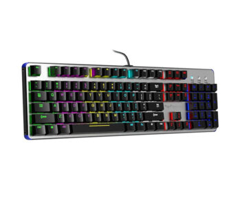 هافت Mechanical Keyboard RGB لوحة مفاتيح ميكانيكية للألعاب – مزودة بمفاتيح Blue Switches، اتصال سلكي عبر USB، إصدار المملكة المتحدة (UK Version)، ومتوفرة بعدة طرز وخيارات