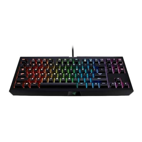 ⁦ريزر بلاك ويدو تورنمنت إديشن كروما RZ03-0143 لوحة مفاتيح ميكانيكية للألعاب بإضاءة RGB، تصميم مدمج بمفاتيح نقرية - مفاتيح خضراء⁩ - الصورة ⁦2⁩