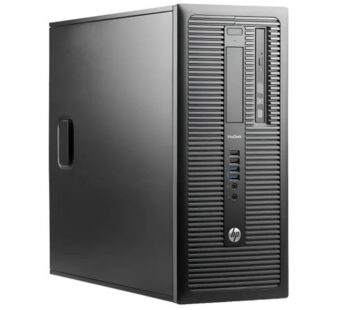 كمبيوتر HP ProDesk 600 G1 Tower، مزود بمعالج Intel Core i5 الجيل الرابع، وذاكرة رام 8 جيجابايت DDR3، وقرص صلب 500 جيجابايت HDD، ويعمل بنظام Windows 10.