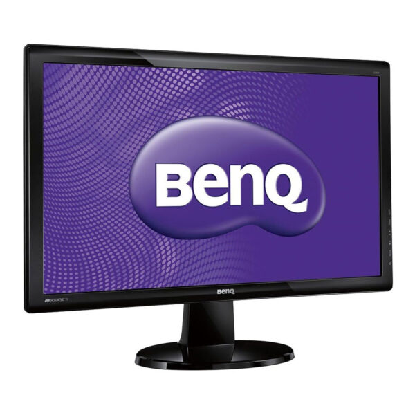 شاشة BenQ GL2450 - شاشة LED - مقاس 24 بوصة - بدقة 1920 × 1080 (Full HD) - لوحة TN - سطوع 250 شمعة/م² - نسبة تباين 1000:1 (عادية) / 12000000:1 (ديناميكية) - زمن استجابة 2 مللي ثانية - مداخل DVI-D وVGA - باللون الأسود اللامع.