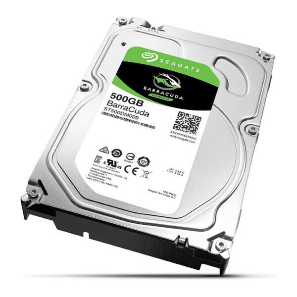 ⁦قرص صلب داخلي Seagate Barracuda (ST500DM009) المقاس: 3.5 بوصة السعة: 500 جيجابايت الواجهة: SATA بسرعة 6Gb/s السرعة الدورانية: 7200 دورة في الدقيقة الذاكرة المؤقتة (Cache): 32 ميجابايت⁩ - الصورة ⁦2⁩
