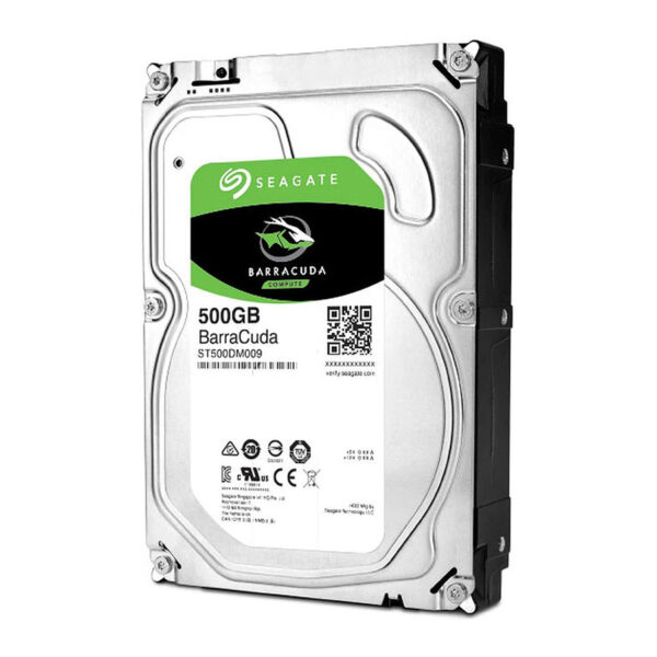 قرص صلب داخلي Seagate Barracuda (ST500DM009) المقاس: 3.5 بوصة السعة: 500 جيجابايت الواجهة: SATA بسرعة 6Gb/s السرعة الدورانية: 7200 دورة في الدقيقة الذاكرة المؤقتة (Cache): 32 ميجابايت