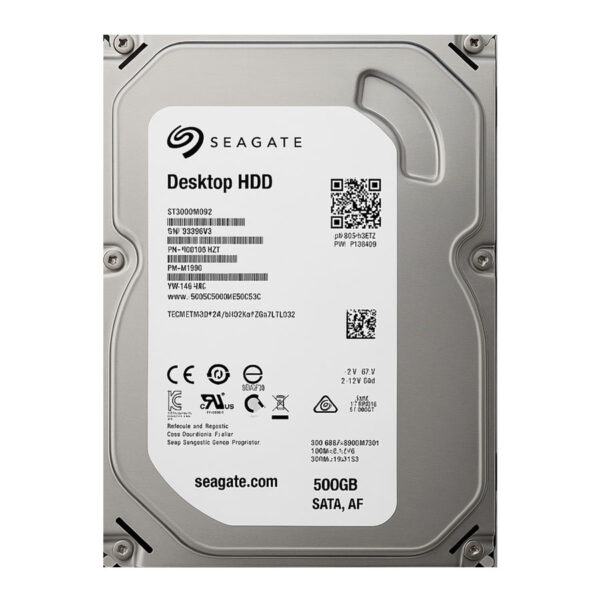 قرص صلب داخلي Seagate Desktop HDD (ST500DM002) المقاس: 3.5 بوصة سعة التخزين: 500 جيجابايت