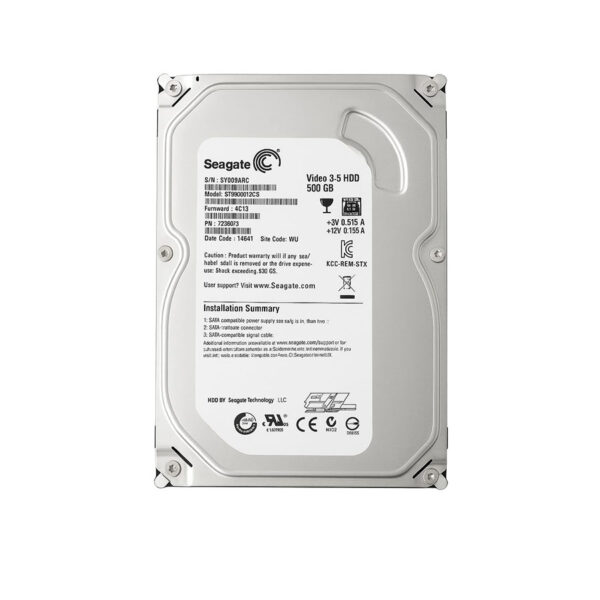 قرص صلب Seagate Video 3.5 HDD ST300312CS سعة التخزين: 500 جيجابايت واجهة التوصيل: SATA بسرعة 3.0 جيجابت/ثانية (SATA II)