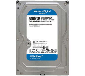 Western Digital Blue WD5000AZLX 500 جيجابايت 7200 دورة في الدقيقة 32 ميجابايت ذاكرة مؤقتة واجهة SATA بسرعة 6.0 جيجابت/ثانية مقاس 3.5 بوصة قرص صلب داخلي