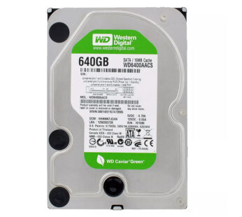 Western Digital Green 640 جيجابايت WD6400AACS بسرعة 7200 دورة/دقيقة، ذاكرة مؤقتة 16 ميجابايت، واجهة SATA II، مقاس 3.5 بوصة